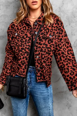 Leopard Cropped Jacket