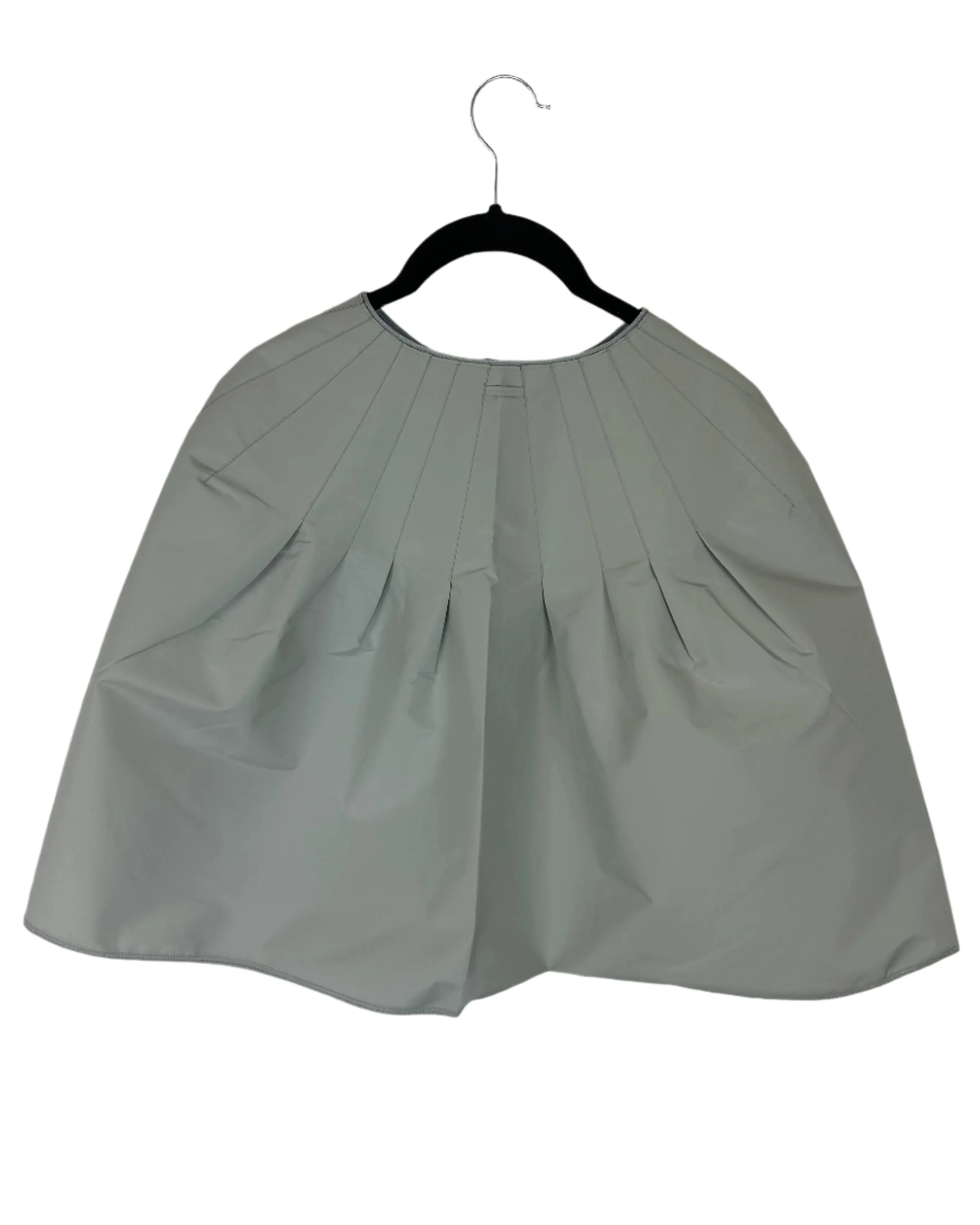 Light Gray Cropped Rain Poncho - Size 0 - 18