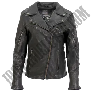 Lightweight Leather Jacket with Side Zippers