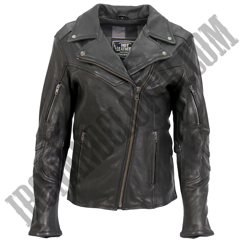 Lightweight Leather Jacket with Side Zippers
