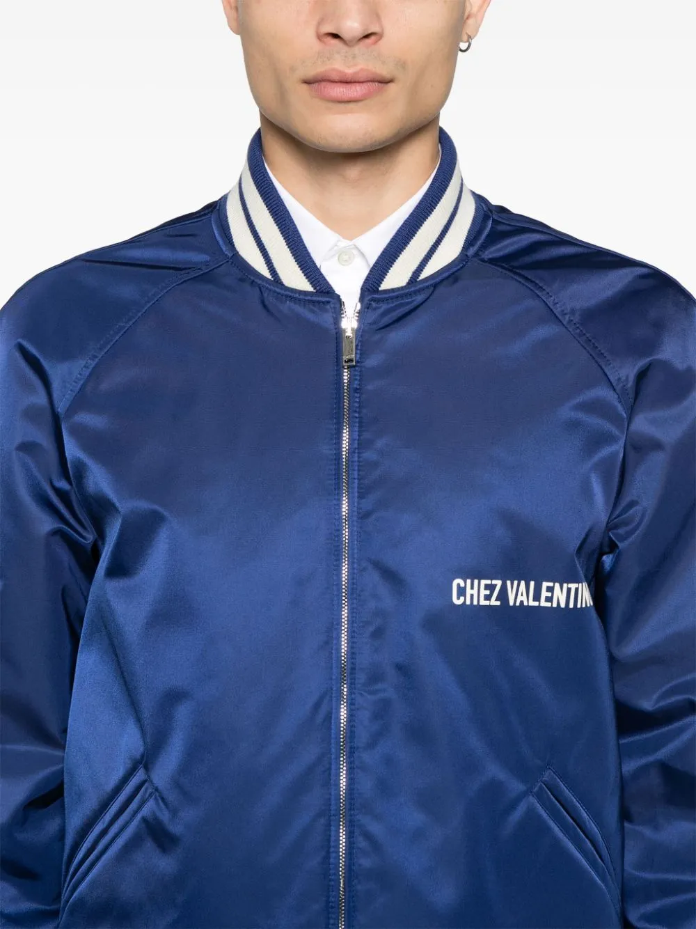 Logo nylon bomber jacket