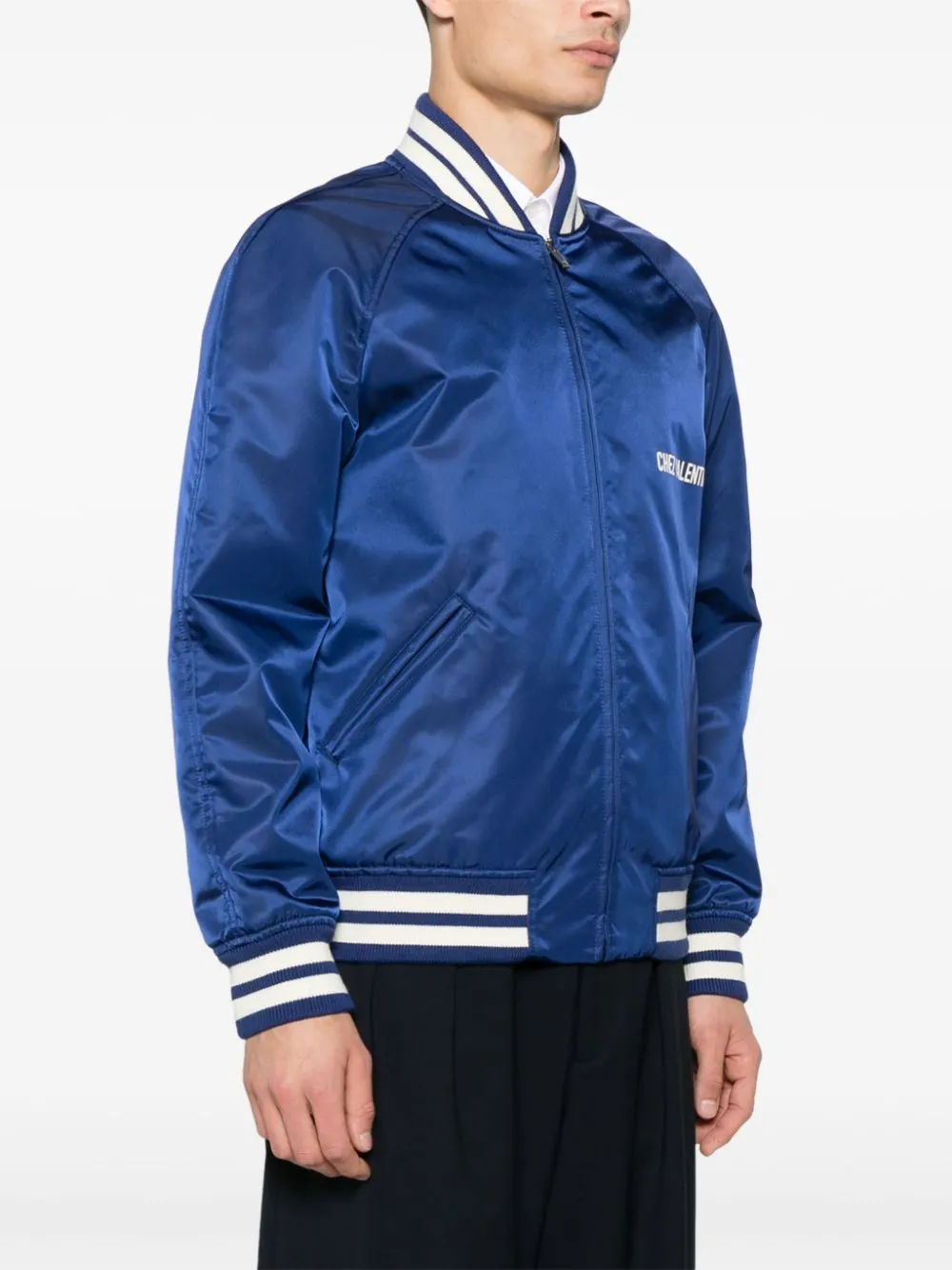 Logo nylon bomber jacket