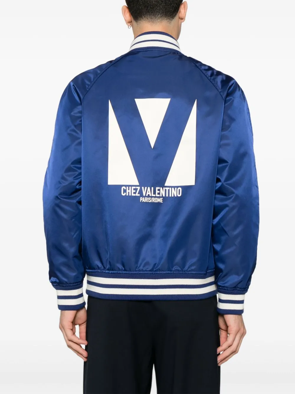 Logo nylon bomber jacket
