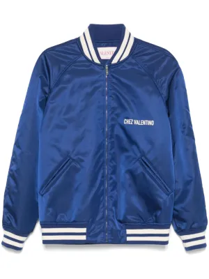 Logo nylon bomber jacket
