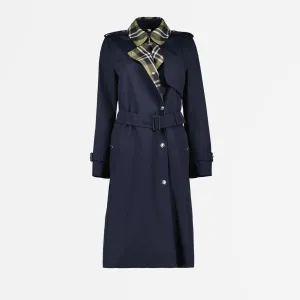 Long Blue Trench Coat