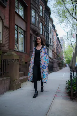 Long Embroidered Floral Jacket