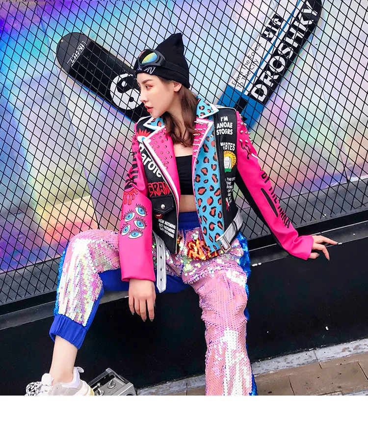 LORDXX Vegan Leather Punk Club Jacket