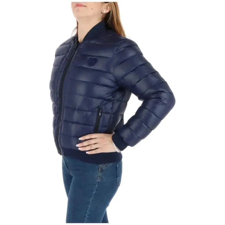 Love Moschino Blue Printed Women's Jacket