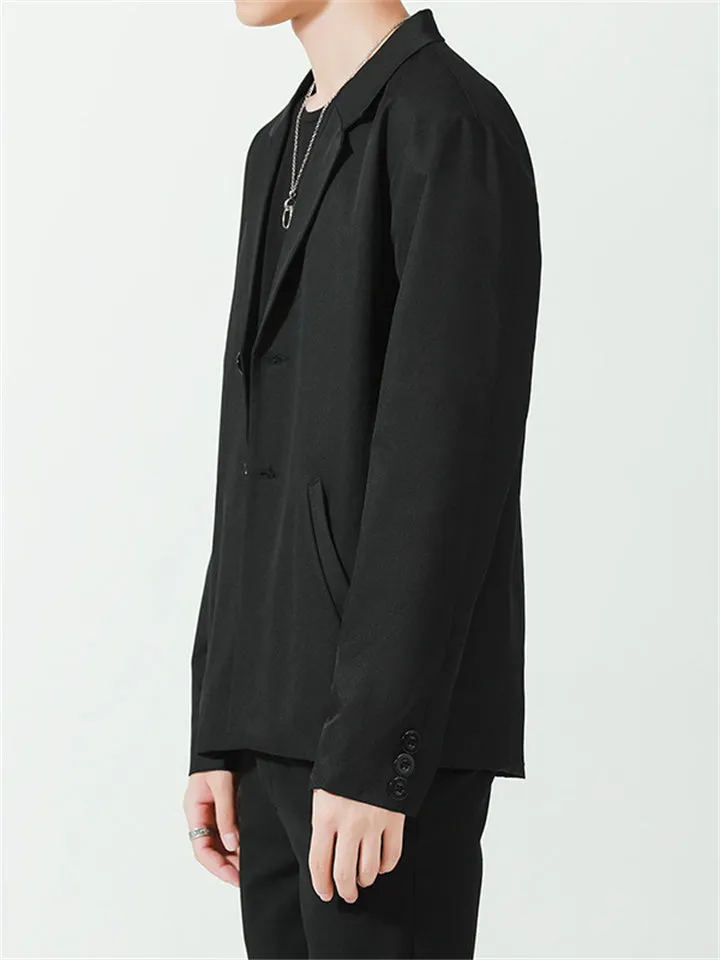 Male Spring Autumn Solid Casual Suit Jackets