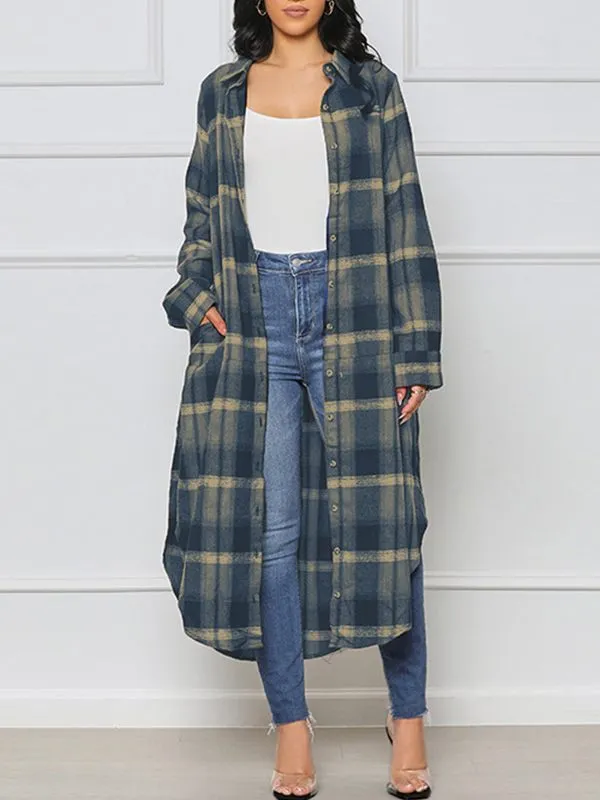 Mangocouture Plaid Shirt Jacket
