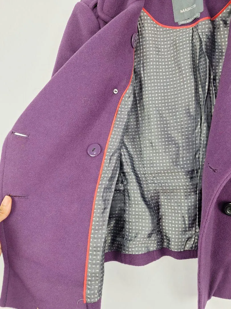 Marcs Grape Fitted Peacoat Jacket Size 10