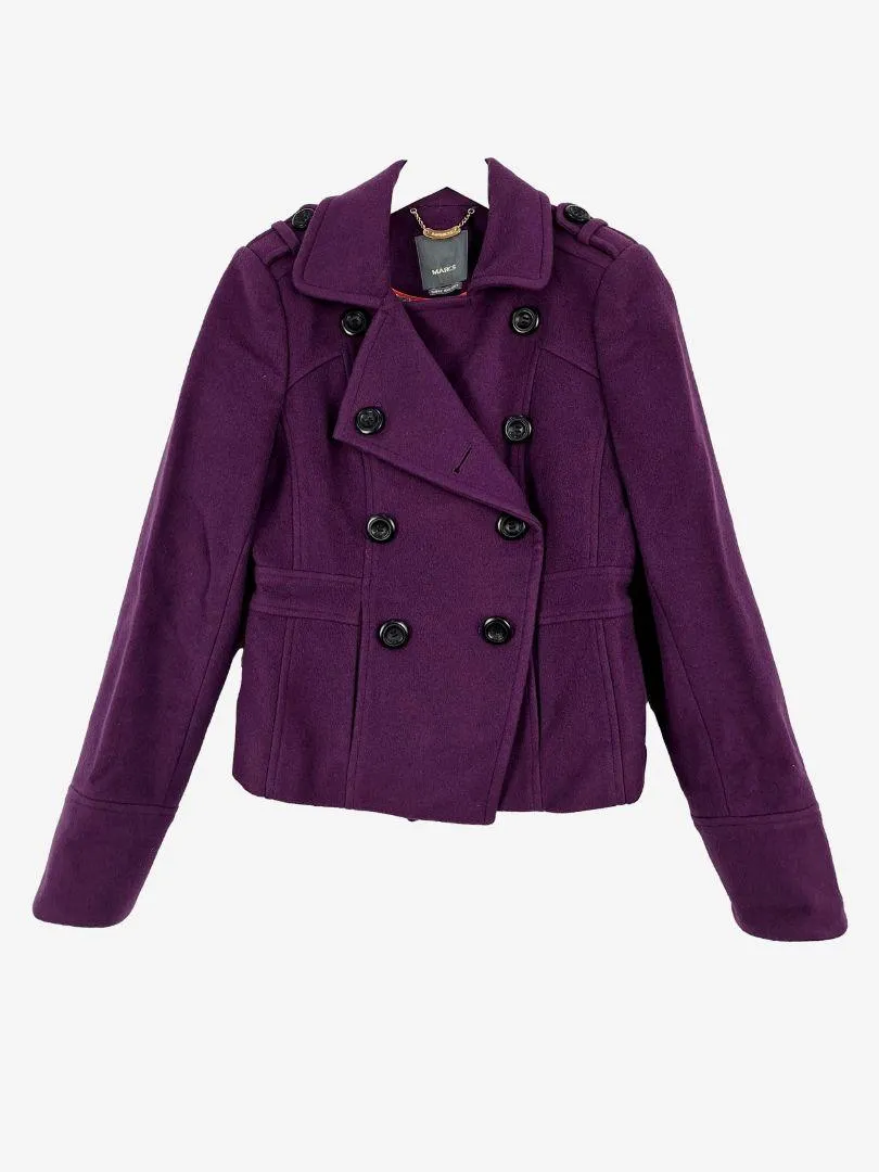 Marcs Grape Fitted Peacoat Jacket Size 10