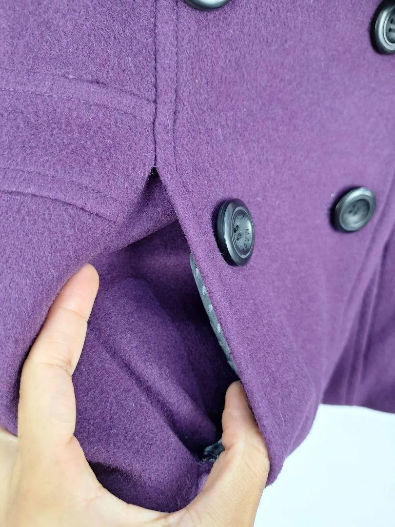 Marcs Grape Fitted Peacoat Jacket Size 10