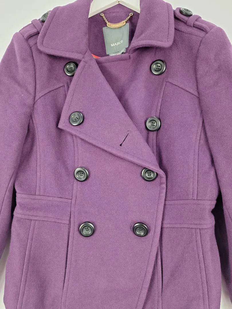 Marcs Grape Fitted Peacoat Jacket Size 10