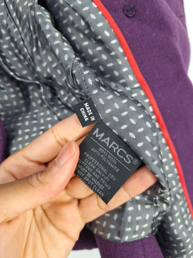 Marcs Grape Fitted Peacoat Jacket Size 10