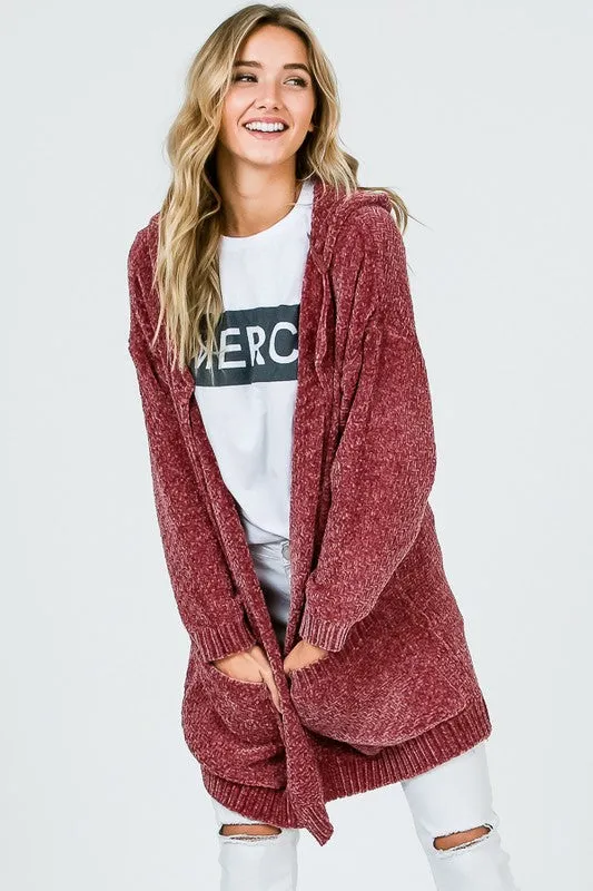 MARISSA HOODED CARDI ROSE