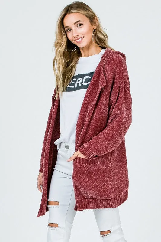 MARISSA HOODED CARDI ROSE