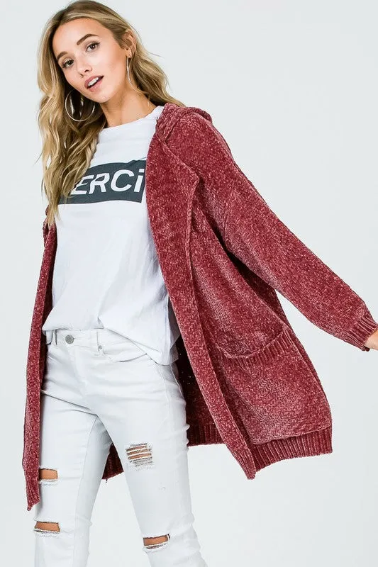 MARISSA HOODED CARDI ROSE