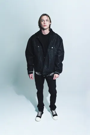 MASTERMIND | HOODED PATCHWORK DENIM JACKET