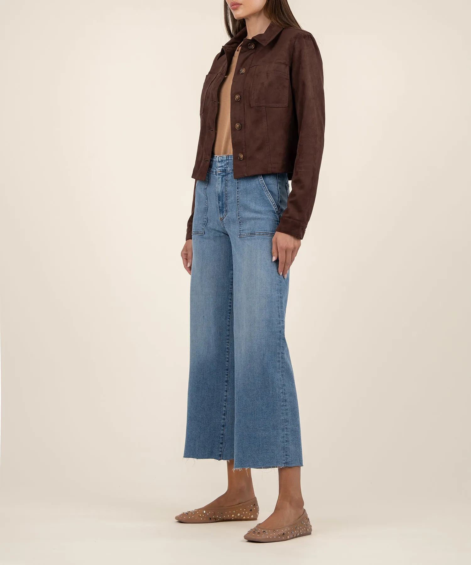 Matilda Crop Faux Suede Jacket - FINAL SALE