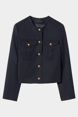 Maurine Cropped Jacket in Black