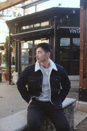 Men Sherpa Denim Jacket