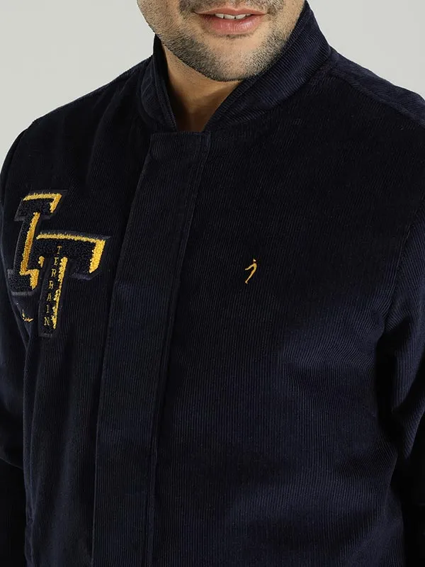 Men Solid Full Sleeve Bomber Jacket