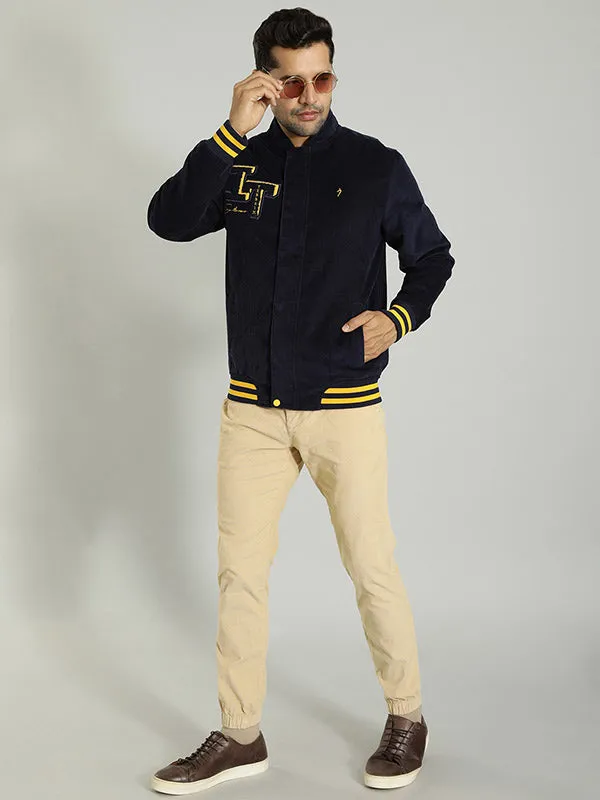 Men Solid Full Sleeve Bomber Jacket