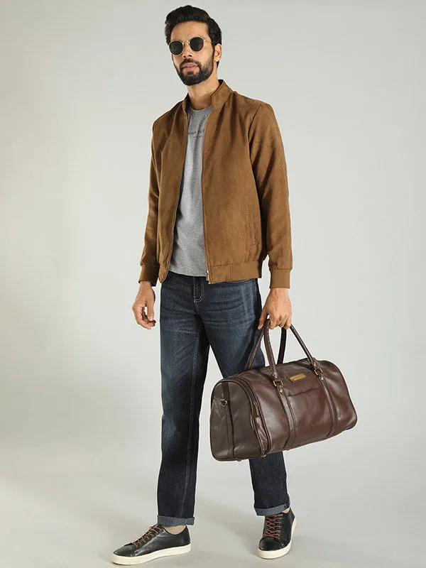 Men Solid Full Sleeve Bomber Jacket
