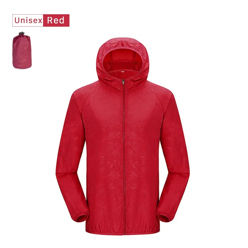 Men Women Hiking Jacket Waterproof Quick Dry Camping Hunting Clothes Sun-Protective Outdoor Sports Coats Anti UV Windbreaker