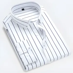 Men's Classic Button Down Striped Shirt | Long Sleeve