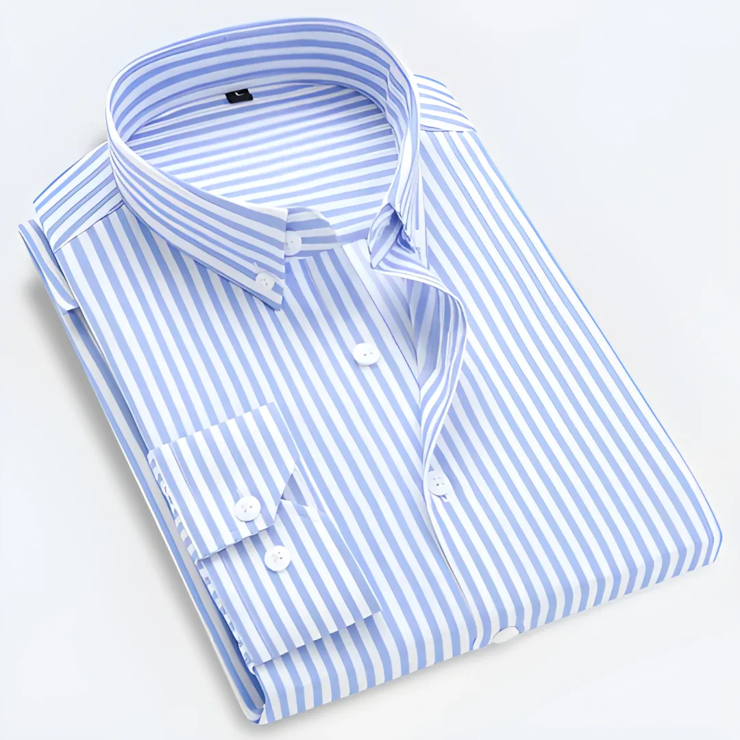 Men's Classic Button Down Striped Shirt | Long Sleeve