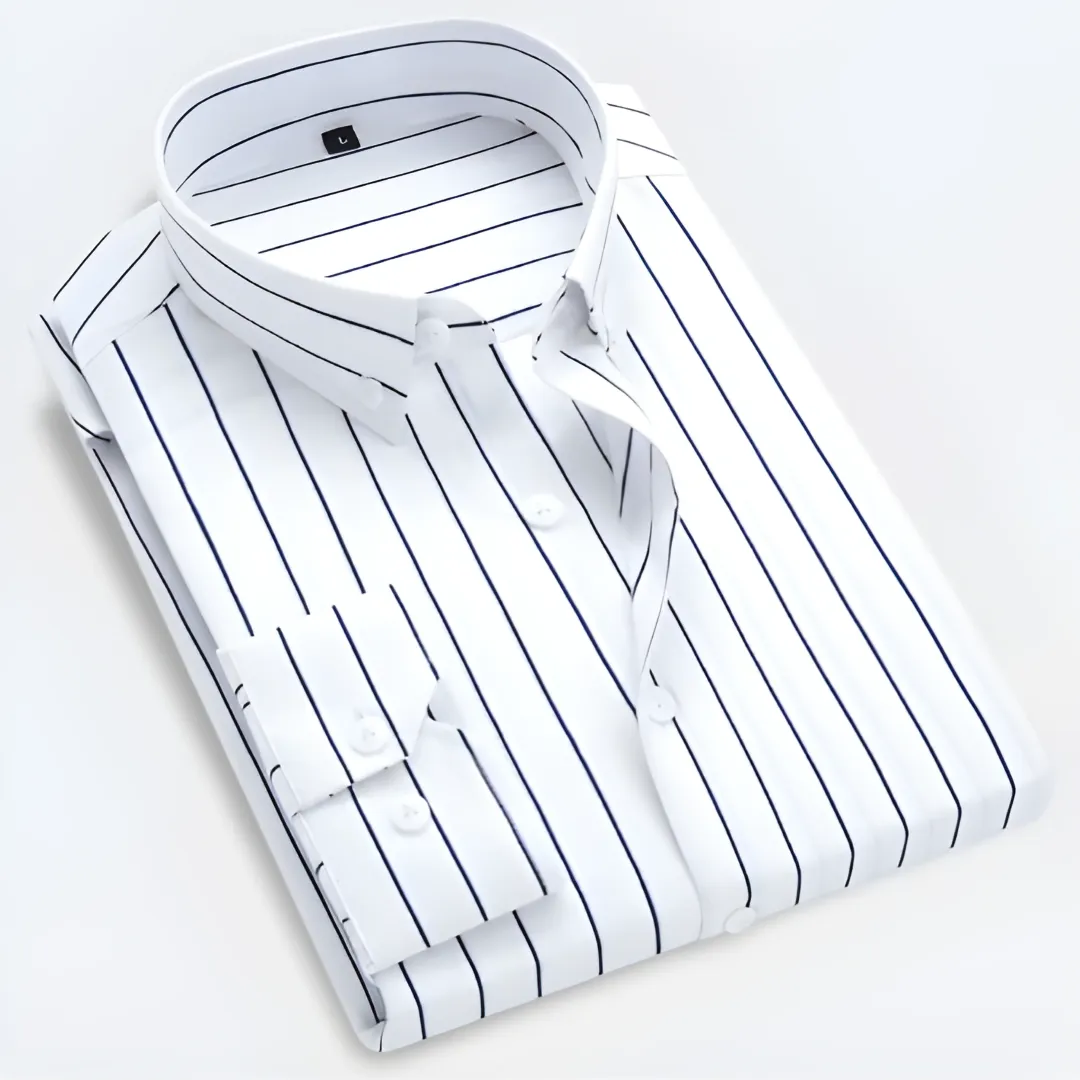 Men's Classic Button Down Striped Shirt | Long Sleeve
