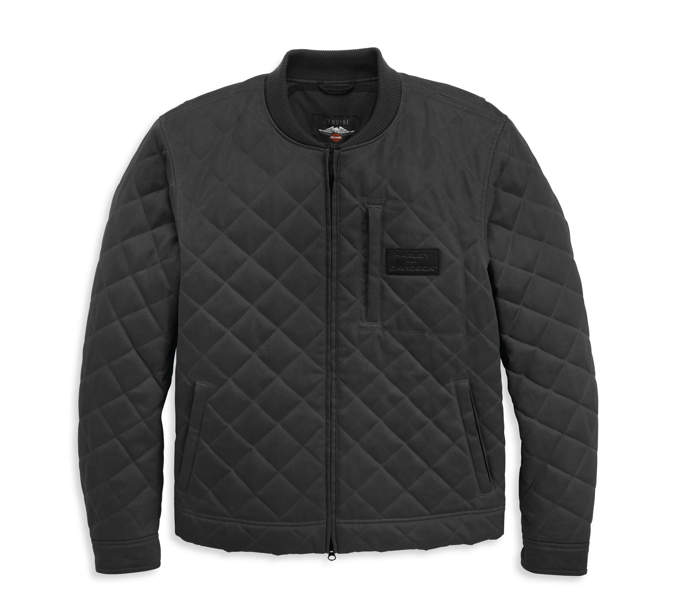 Men's Coastal Quilted Waxed Canvas Riding  Jacket - Black Beauty