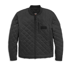 Men's Coastal Quilted Waxed Canvas Riding  Jacket - Black Beauty