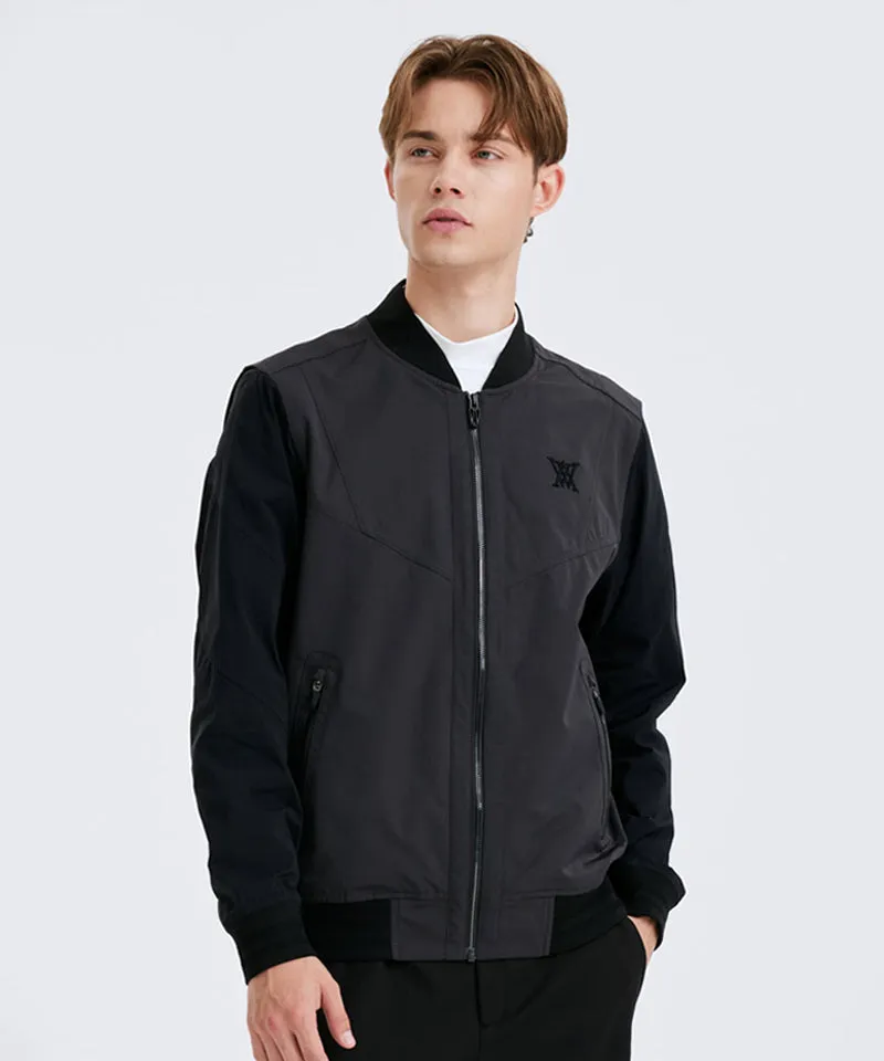 Men's Incision Coloring Point Jacket - Charcoal Gray