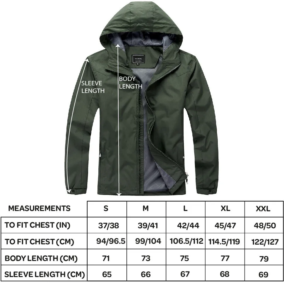 Men's Lightweight Rain Jacket - Black