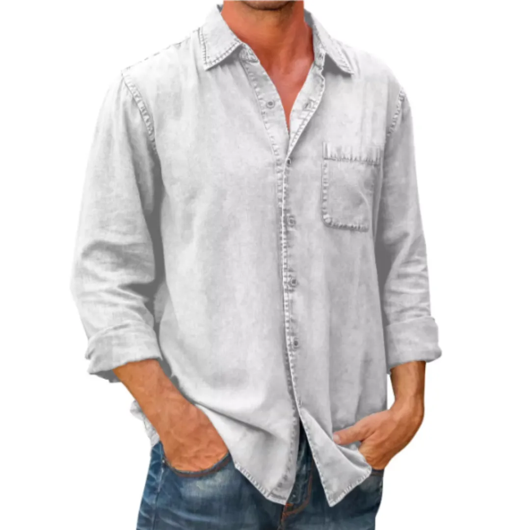 Men's Long Sleeve Button Down Shirt | Warm