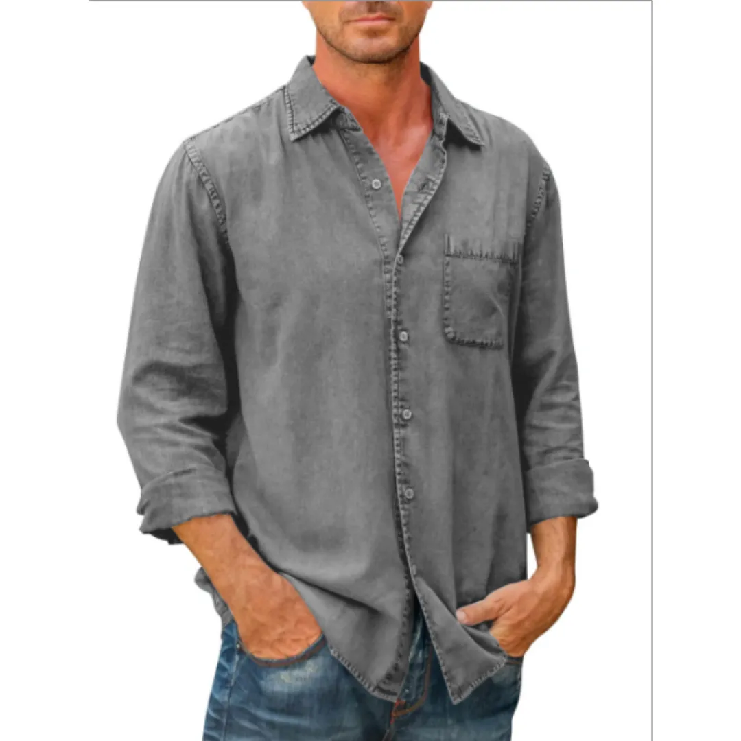 Men's Long Sleeve Button Down Shirt | Warm