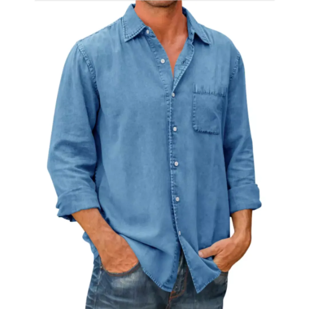 Men's Long Sleeve Button Down Shirt | Warm