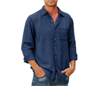 Men's Long Sleeve Button Down Shirt | Warm