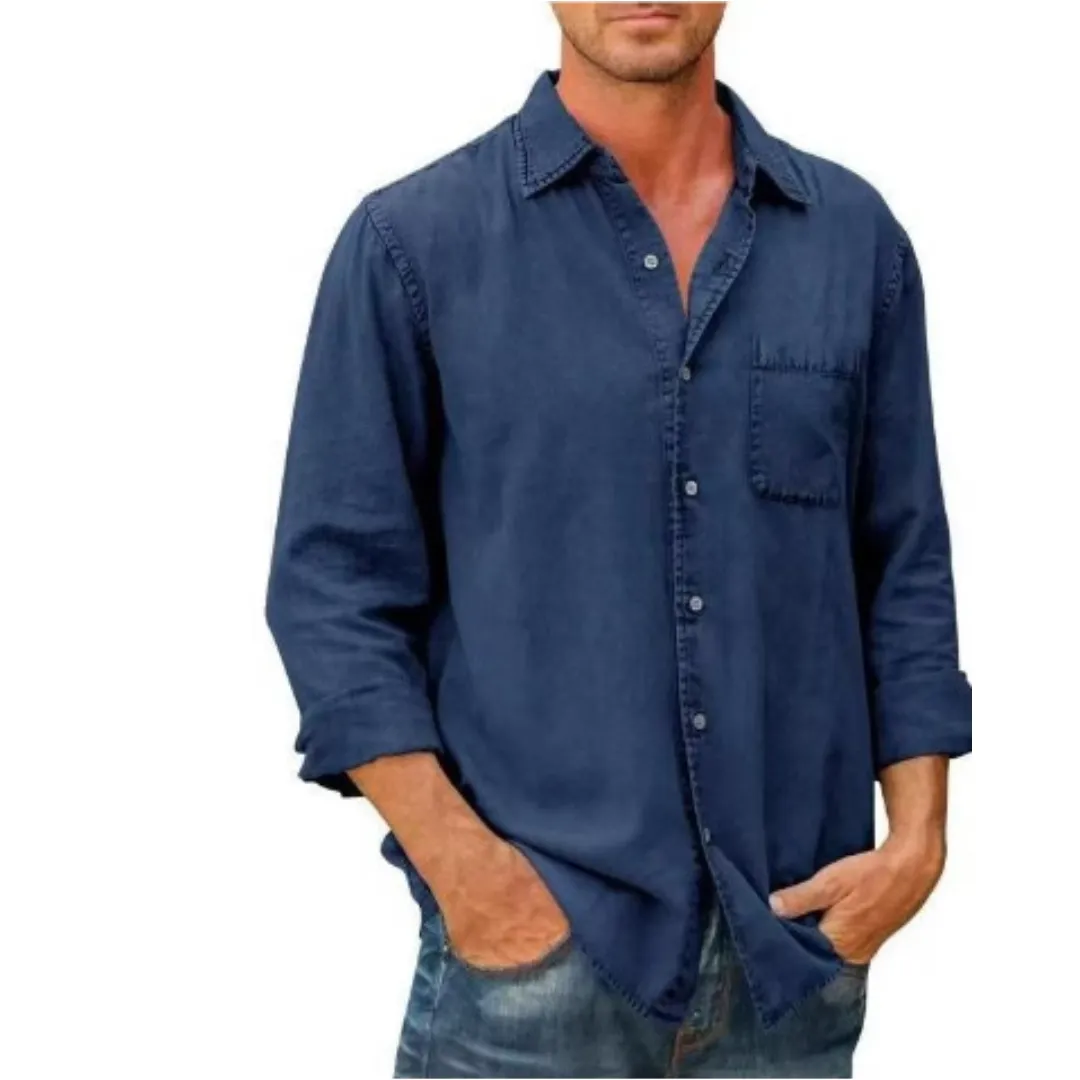 Men's Long Sleeve Button Down Shirt | Warm