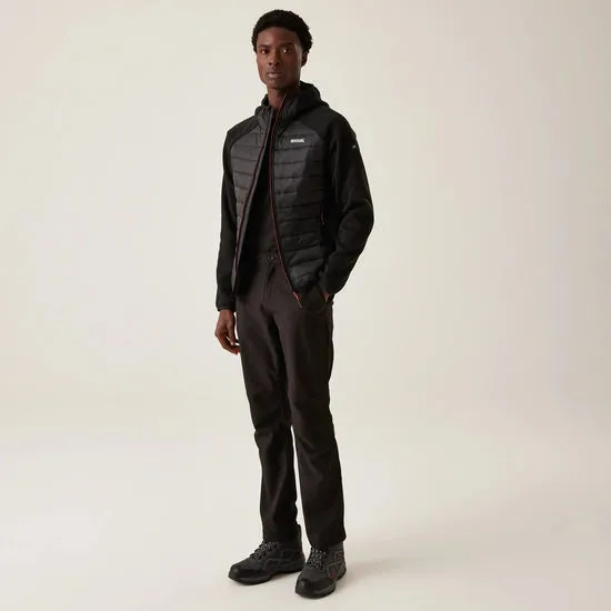 Men's Newhill Hybrid Jacket Black Red Ochre