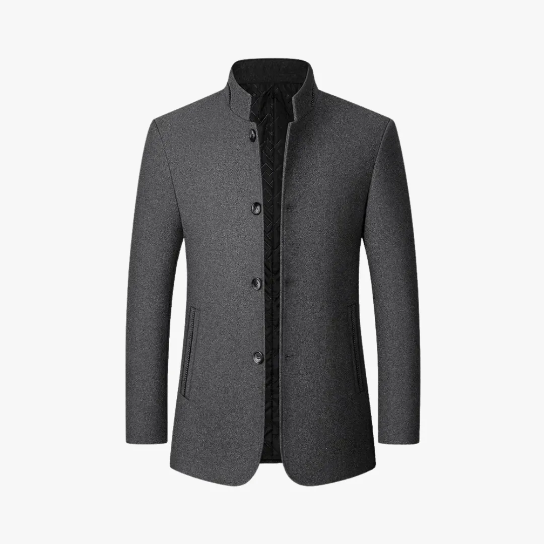 Men's Trench Coat with Adjustable Waist Belt