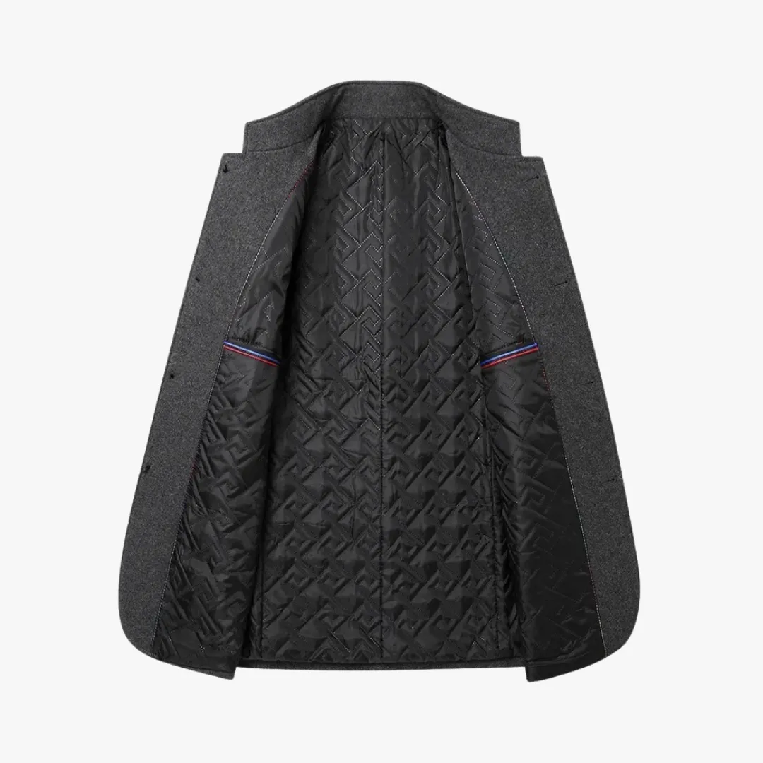 Men's Trench Coat with Adjustable Waist Belt