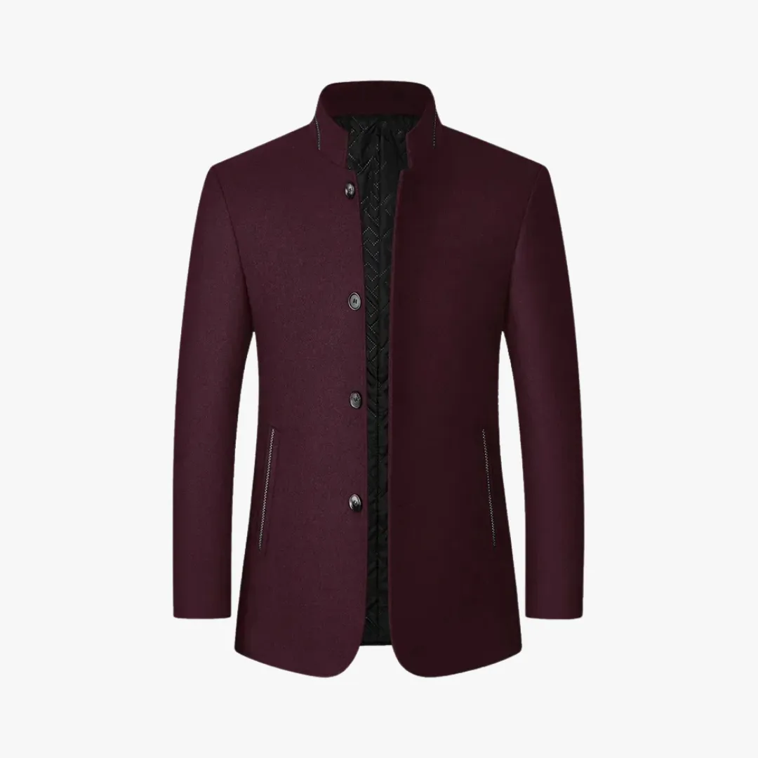 Men's Trench Coat with Adjustable Waist Belt