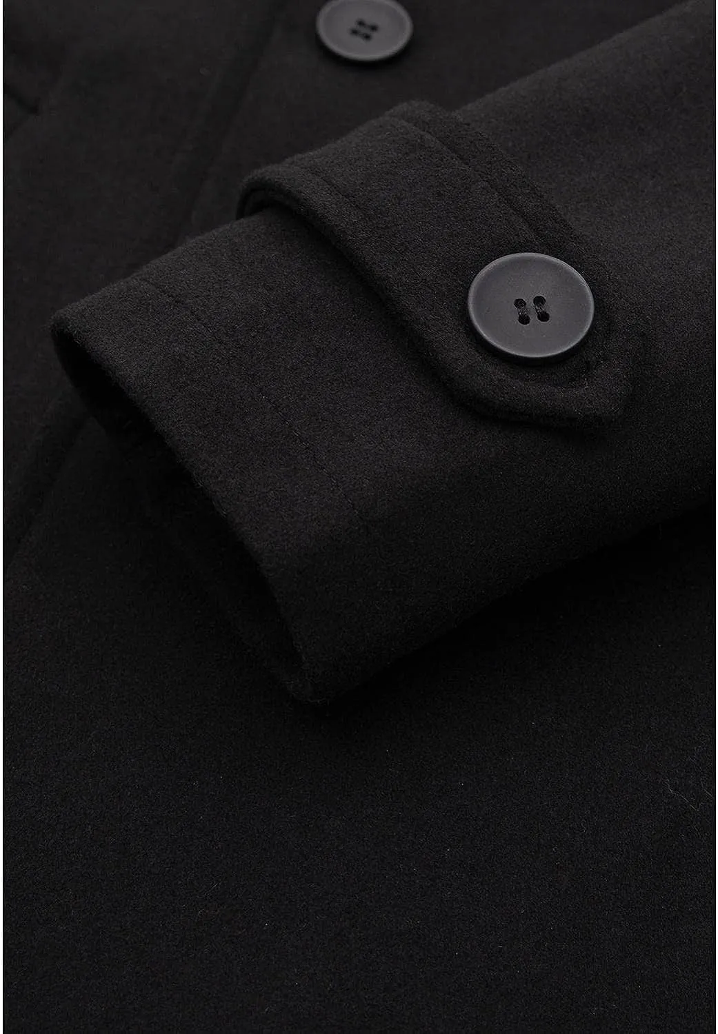 Men's Wool Blend Double Breasted Pea Coat