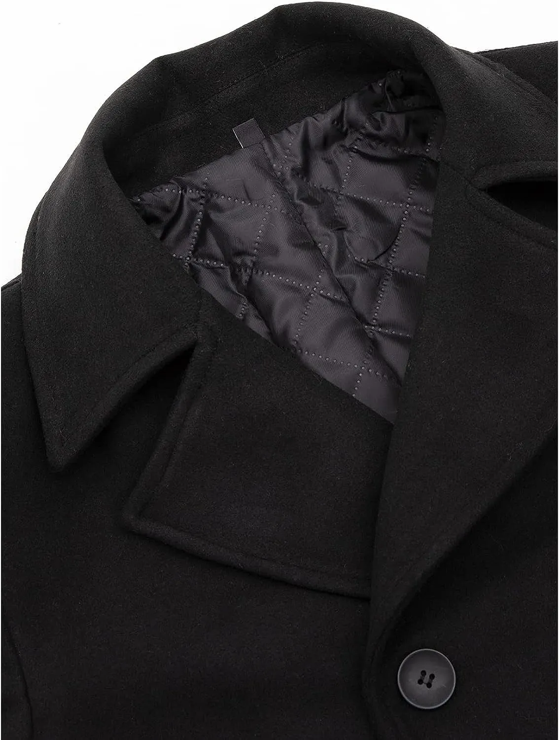 Men's Wool Blend Double Breasted Pea Coat