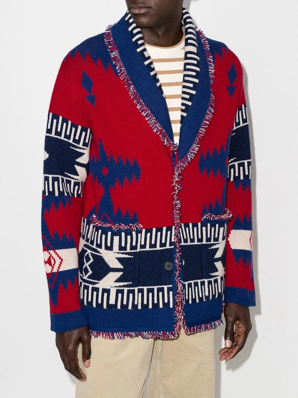 Men's Wool Tassels knitted overcoat