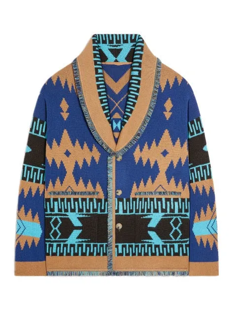 Men's Wool Tassels knitted overcoat